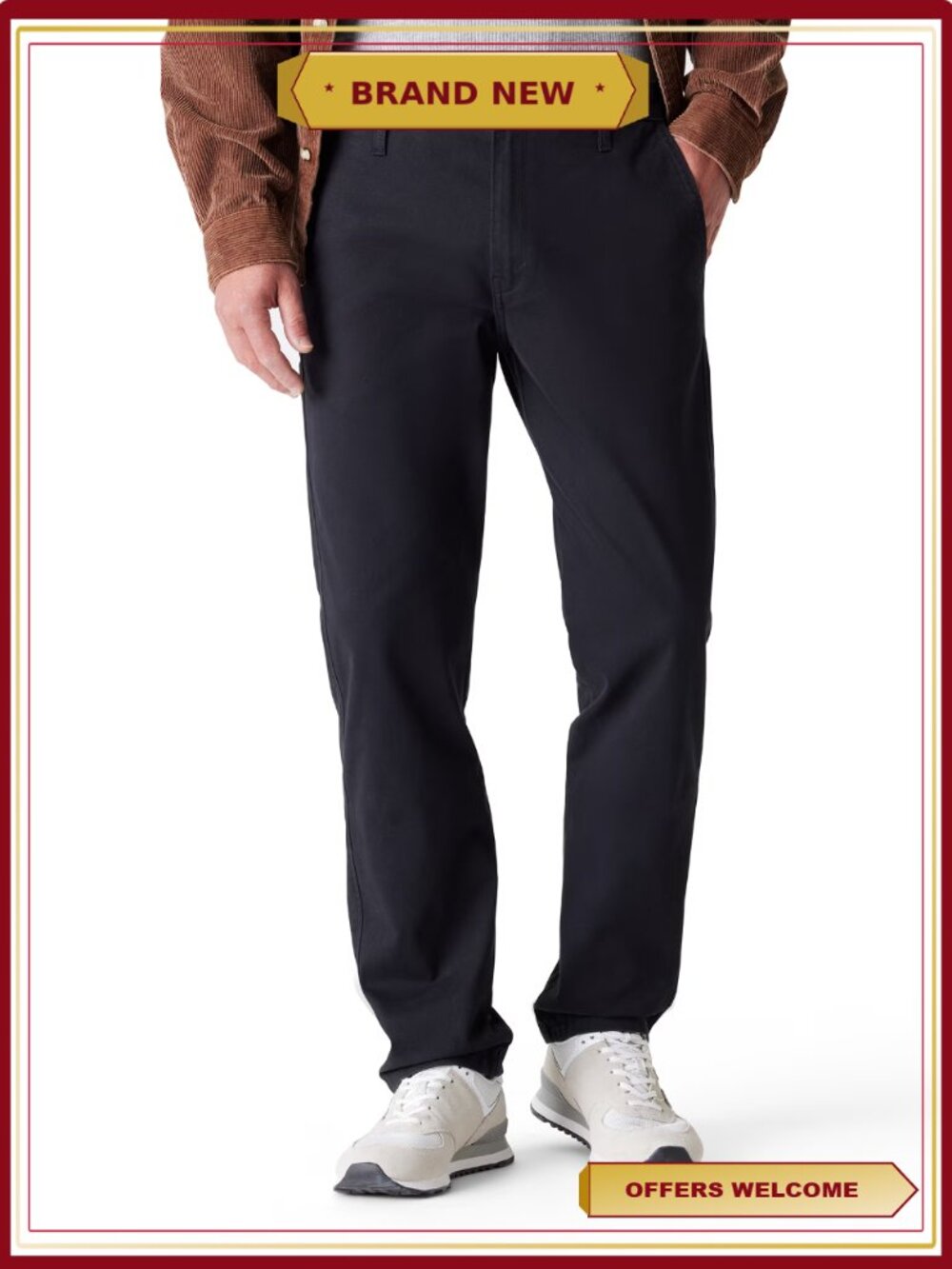 Men's Essential Straight Chino Pants with Ultimate Flex